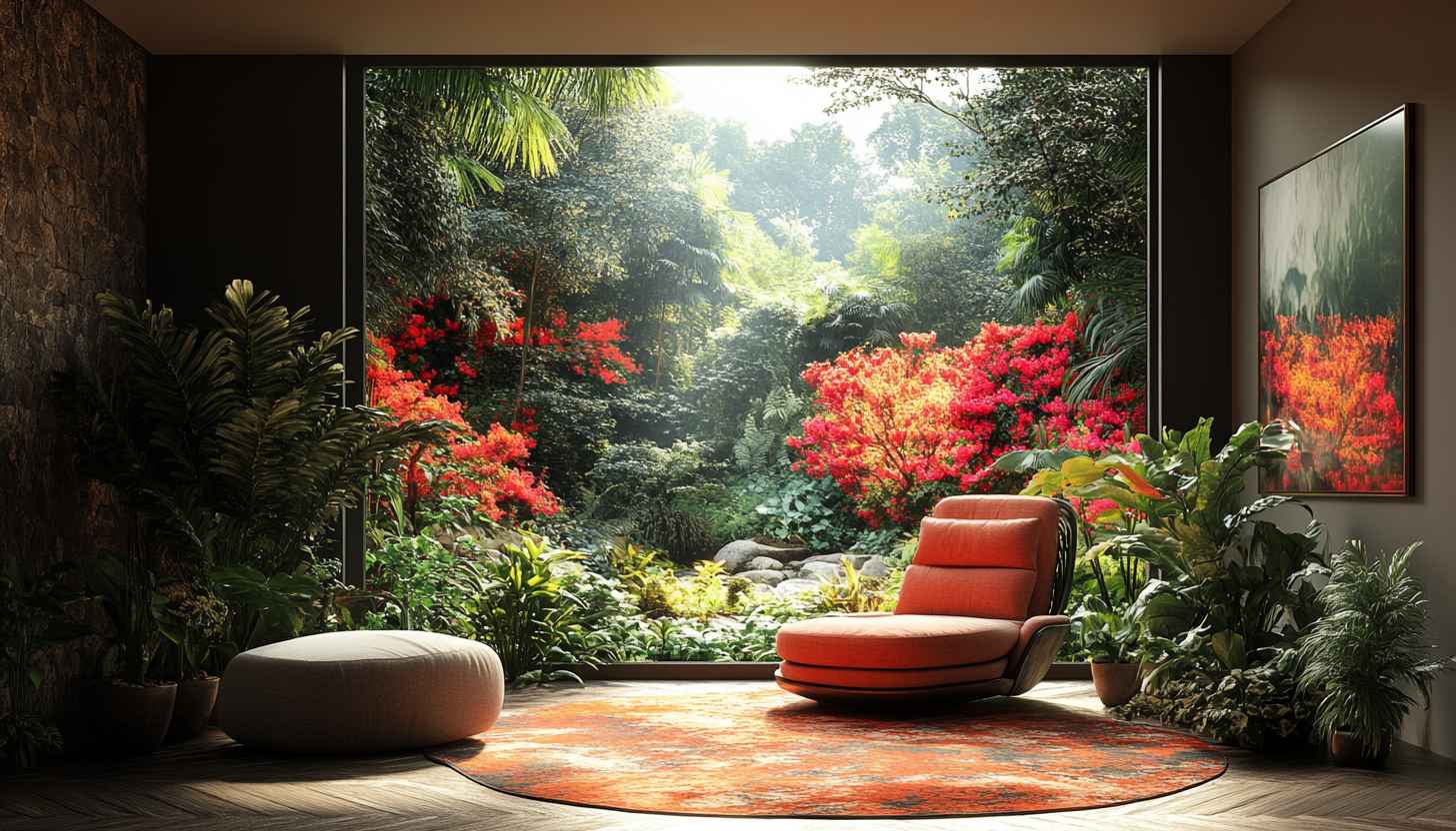 Lush Garden View Wallpaper for Desktop, Nature Theme
