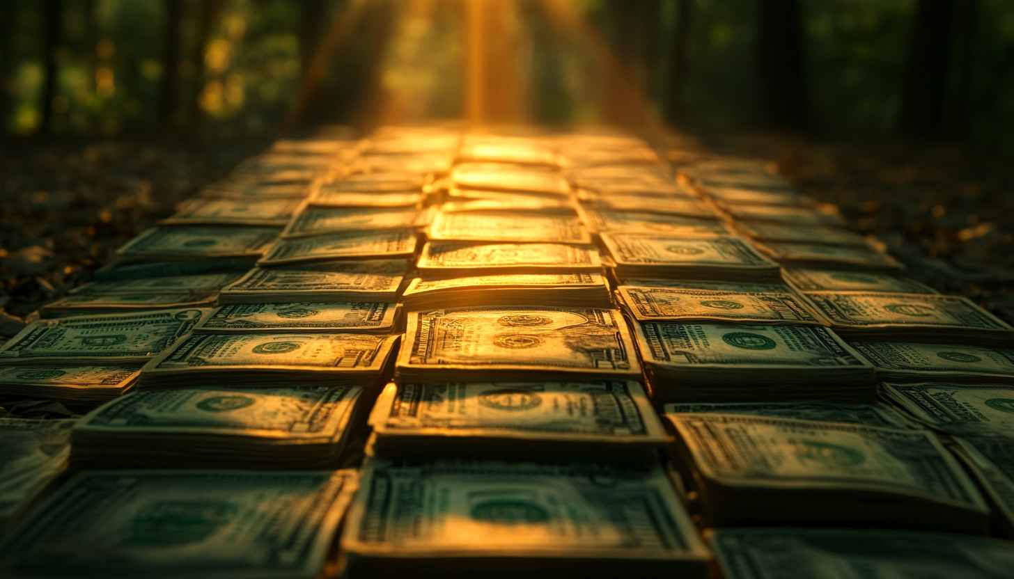 Money Road Wallpaper, Dollar Bills, Financial Success, Wealth 4k