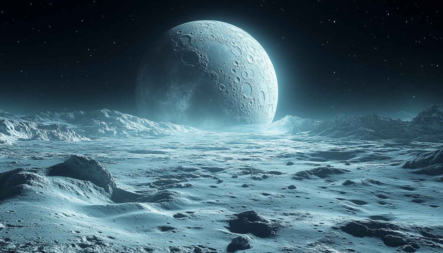 Lunar Landscape Wallpaper, Moon Surface 4K, Space Wallpaper