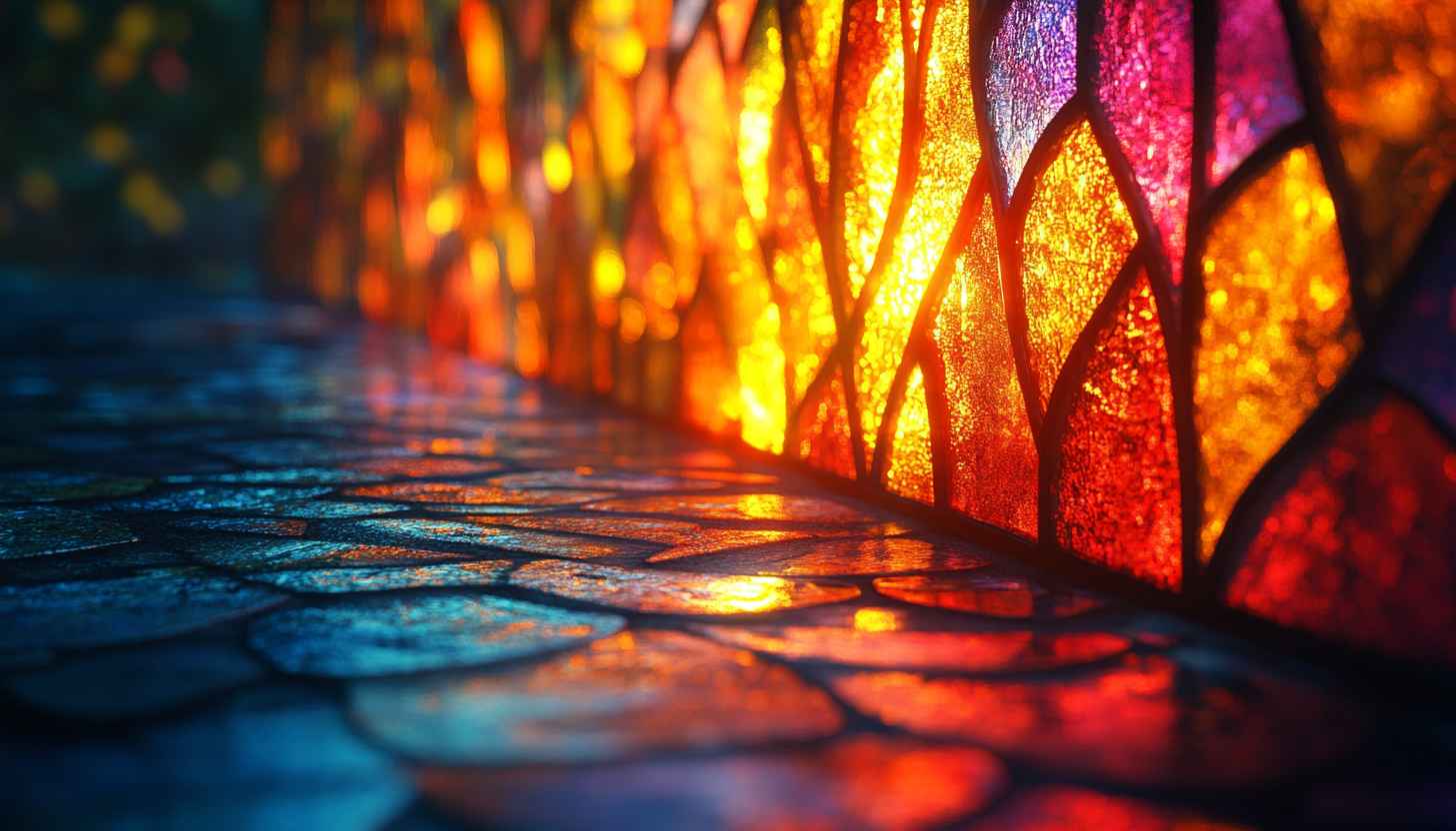 Stained Glass Abstract Art Wallpaper Colorful Backgrounds HD