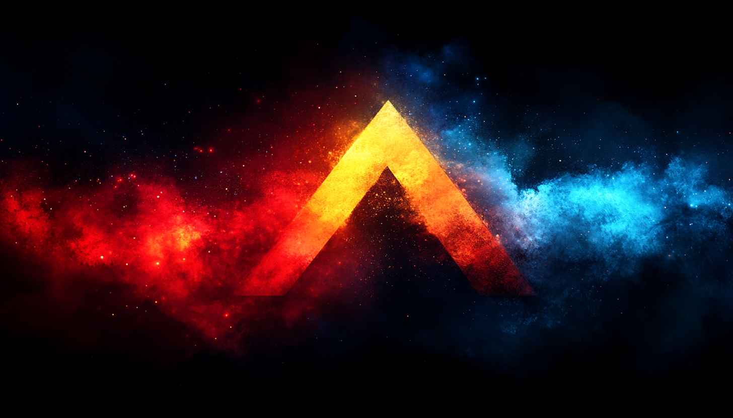 Abstract Galaxy Fire Ice Digital Art Wallpaper Background