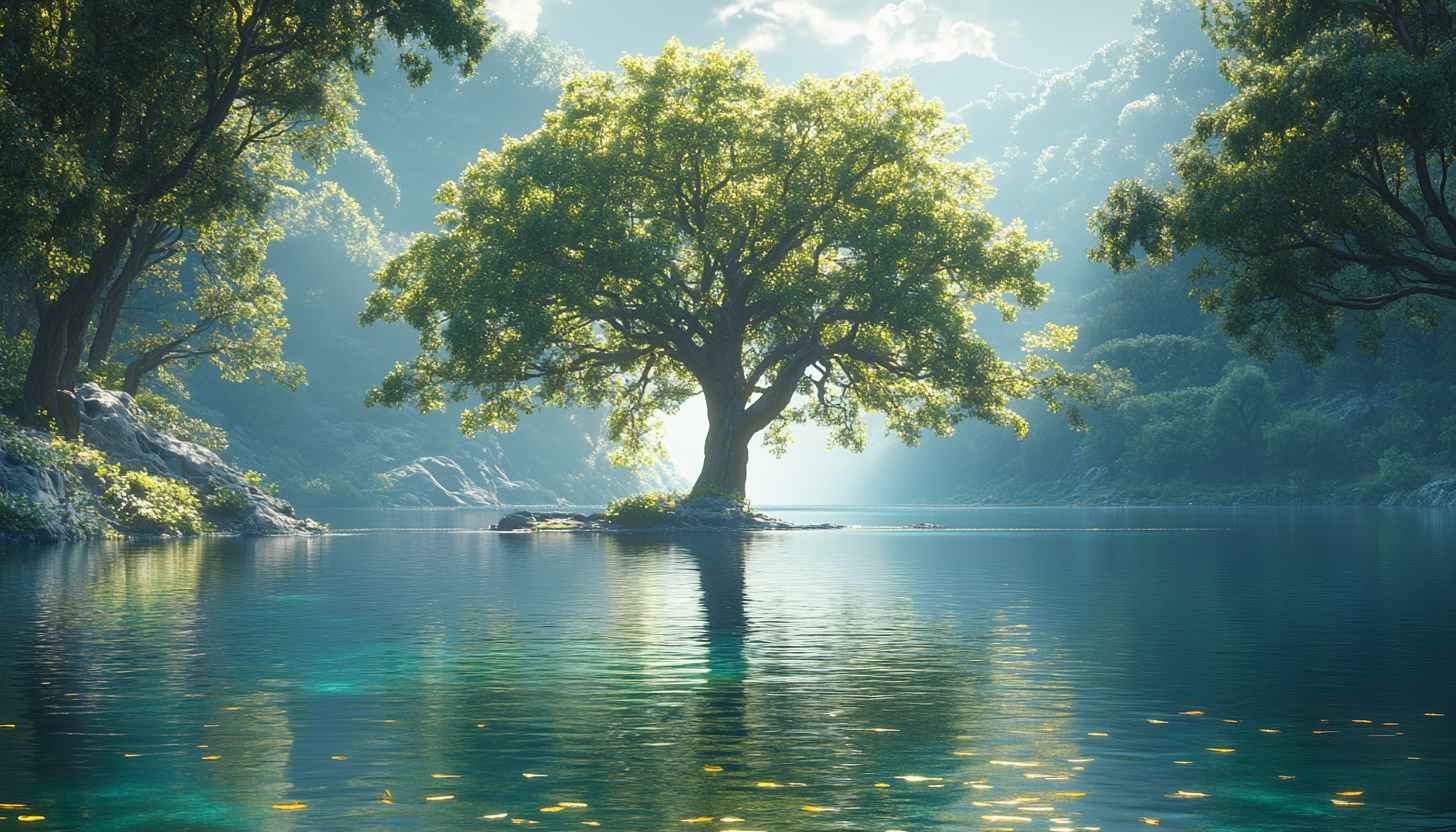 Lake Scenery Wallpaper, Nature Landscape, Tree Backgrounds
