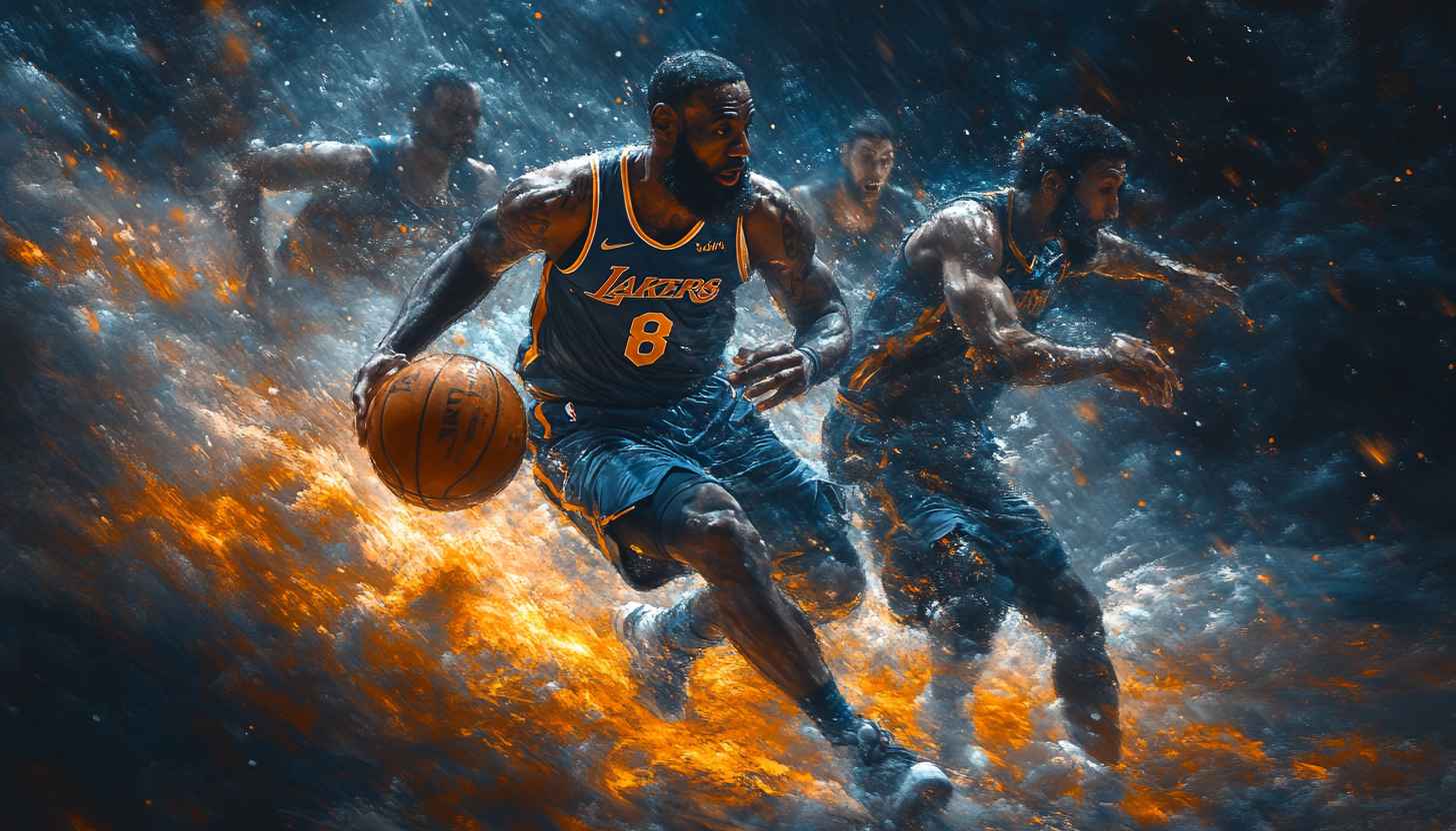 LeBron James Lakers Abstract Basketball Sports Wallpaper for Desktop