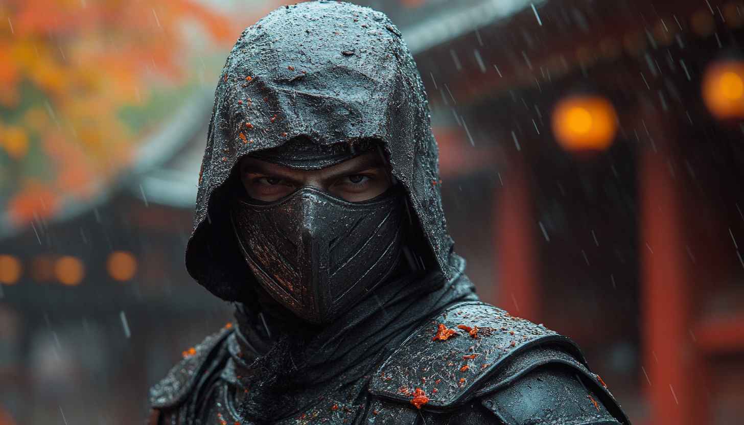Ninja Warrior Wallpaper | Dark Assassin Art | Action Theme