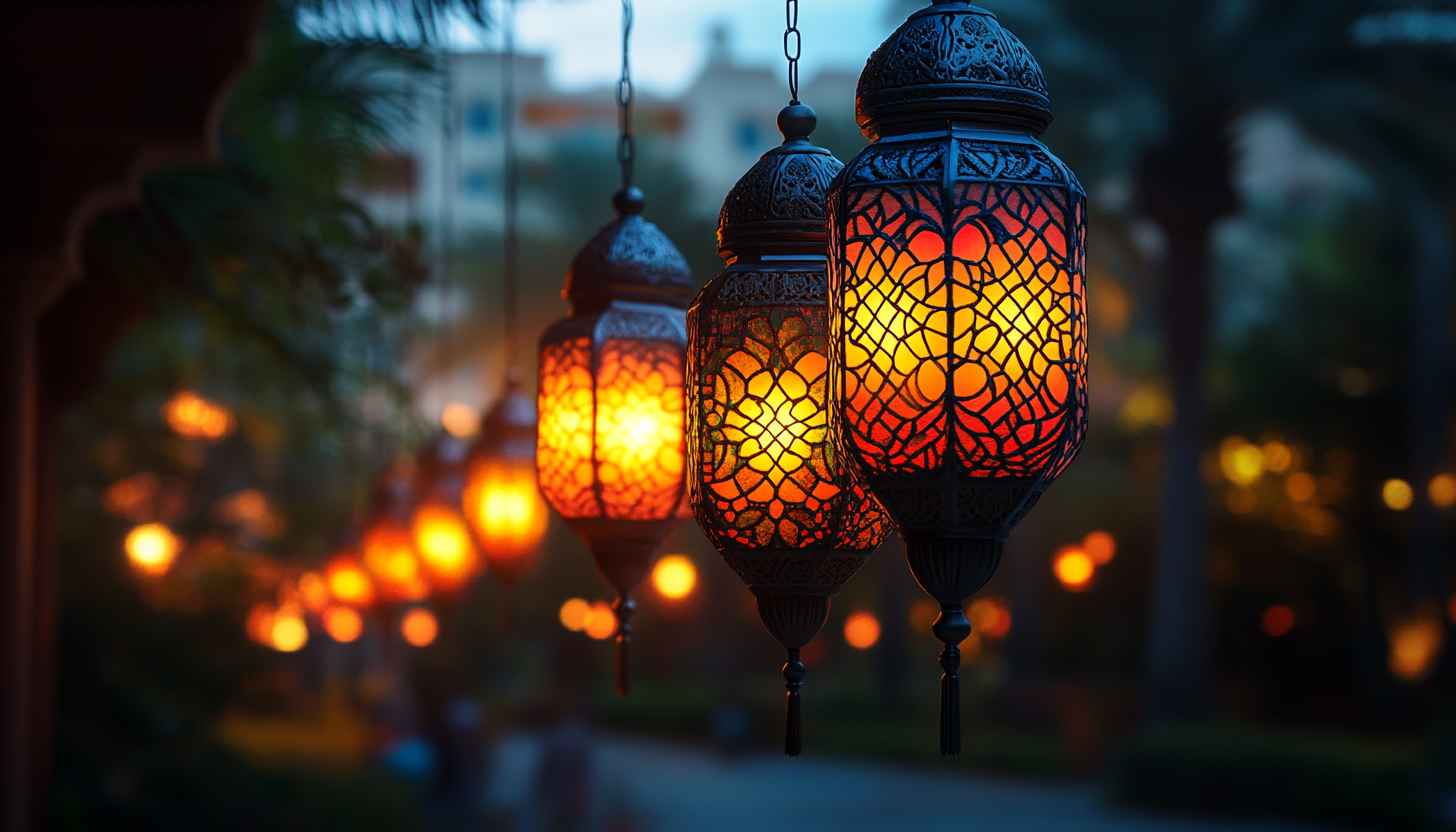 Ramadan Lantern Wallpaper: Festive Islamic Theme for Desktop, Mobile