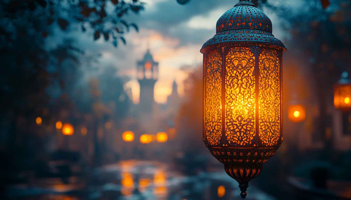 Ramadan Lantern Wallpaper, Islamic Festival, Night, Celebration Background
