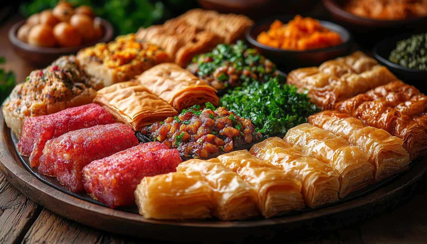 Delicious Middle Eastern Sweets Wallpaper, Baklava and Treats Image