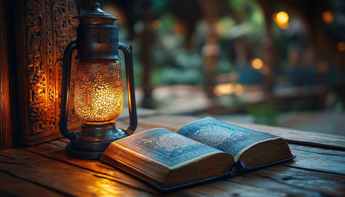 Antique Book and Lantern Wallpaper For Desktop and Mobile