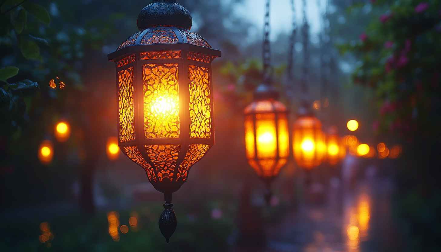 Lantern Wallpaper, Ramadan Theme, Islamic Festive Lanterns