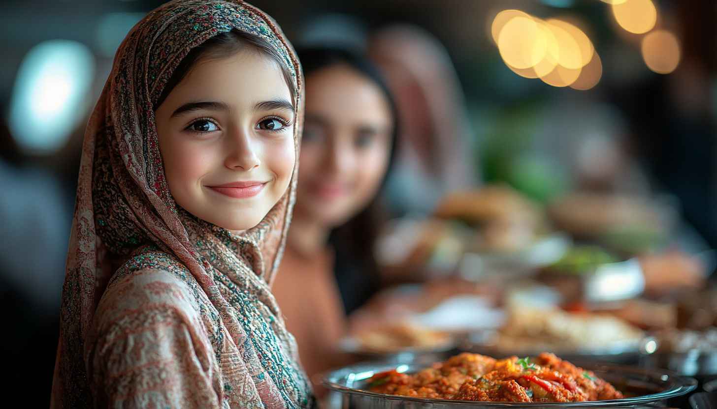 Ramadan Wallpaper: Smiling Girl in Hijab for Desktop Backgrounds