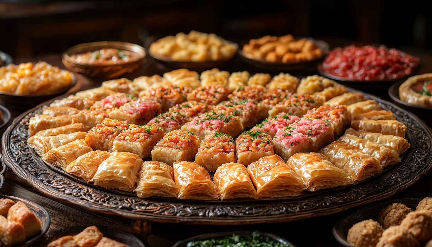 Baklava Wallpaper, Turkish Delight Wallpaper, Middle Eastern Sweets Wallpaper