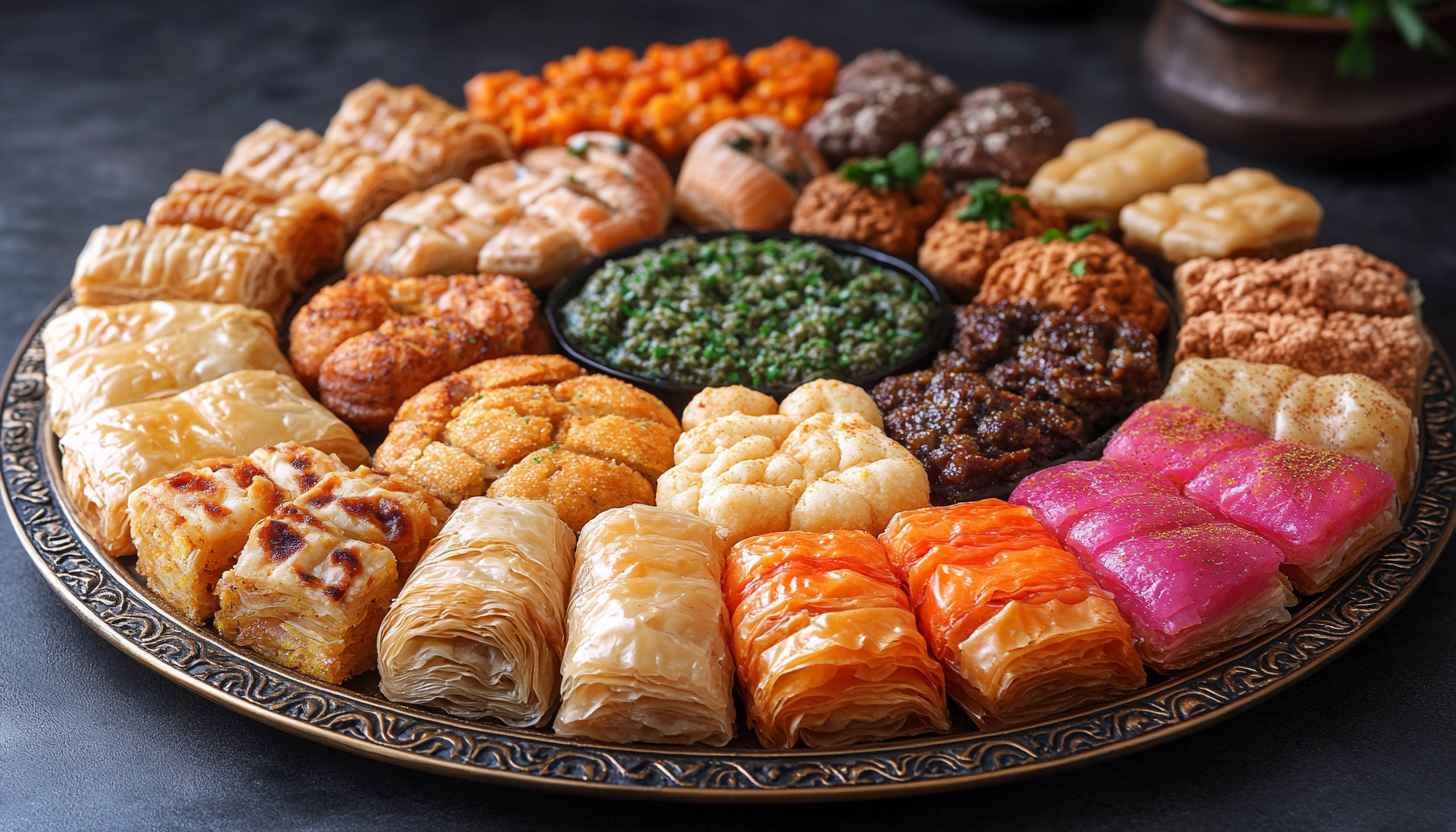 Baklava Wallpaper: Middle Eastern Dessert Pastries, Sweet Food Delights
