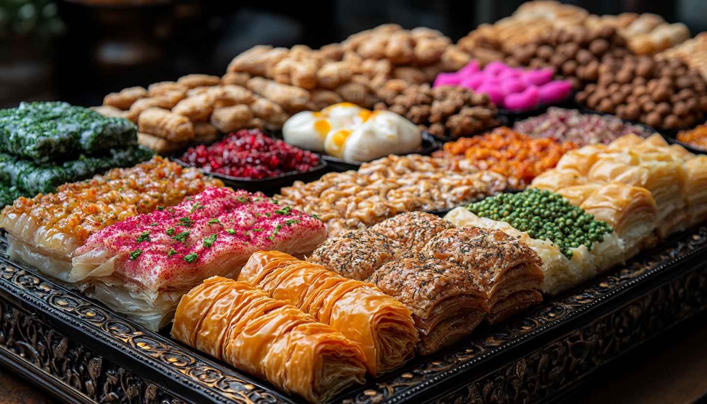Baklava Wallpaper: Assorted Middle Eastern Sweets Desktop Backgrounds