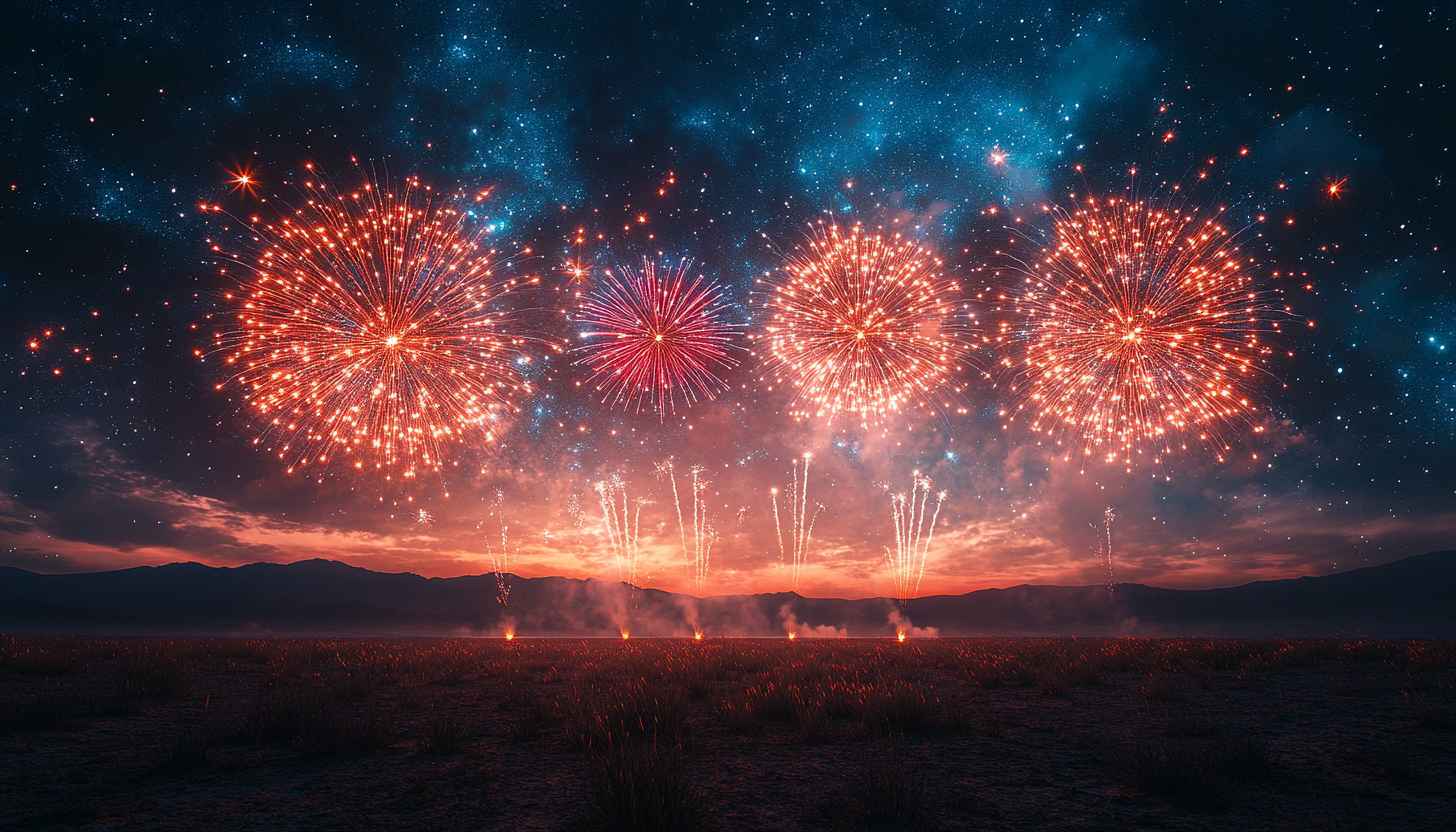 Fireworks Wallpaper, Celebration Wallpaper, Night Sky Wallpaper, Festive Wallpaper