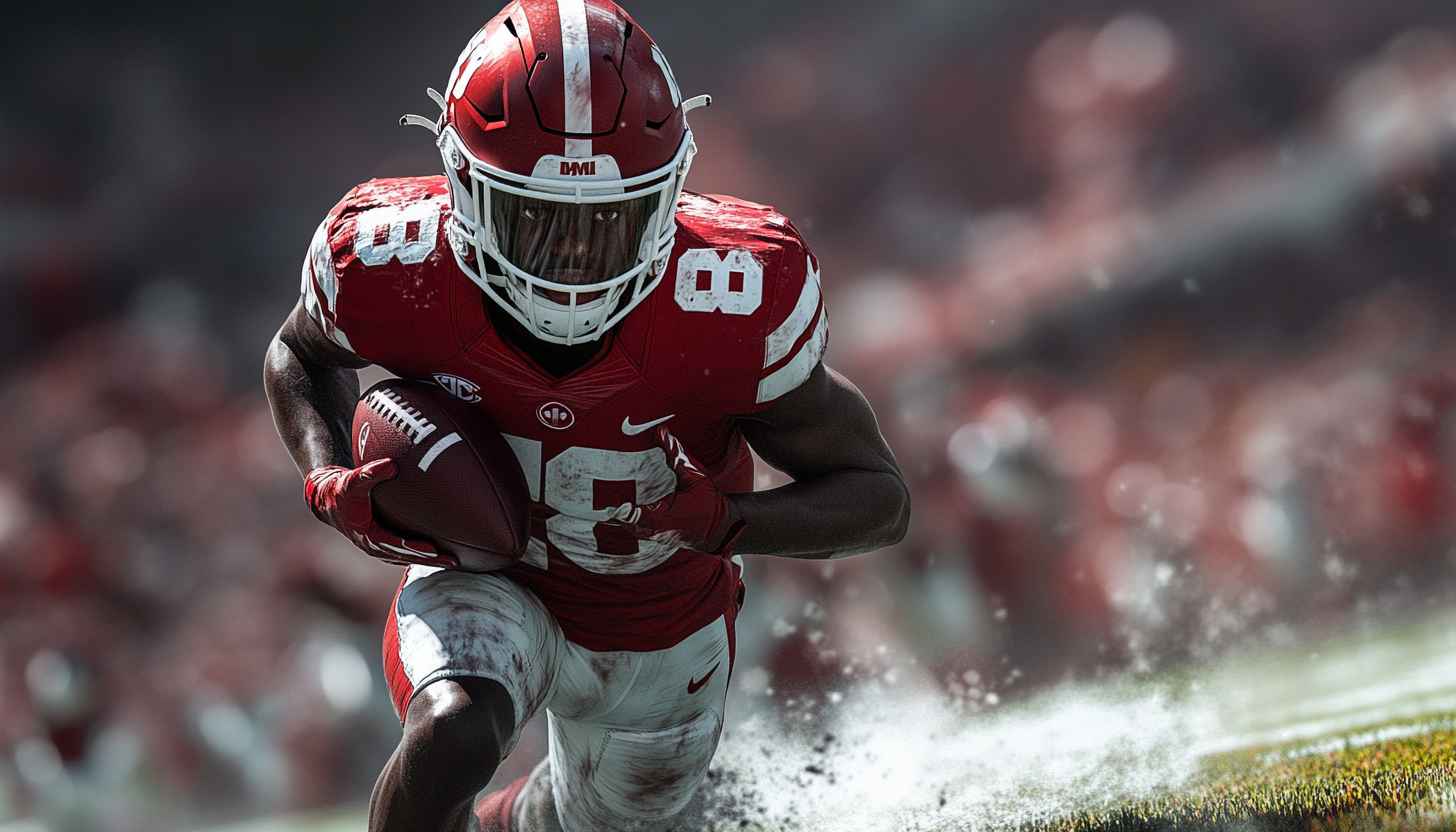 Football Wallpaper: Athlete Running with Ball, Sports Background Images