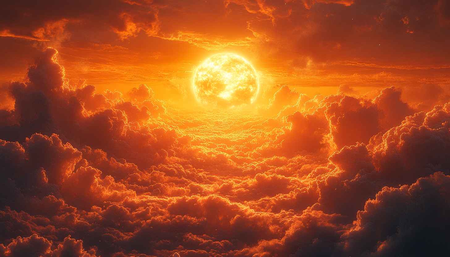 Sun Wallpaper, Sunset Clouds Wallpaper, Nature Wallpaper for Desktop