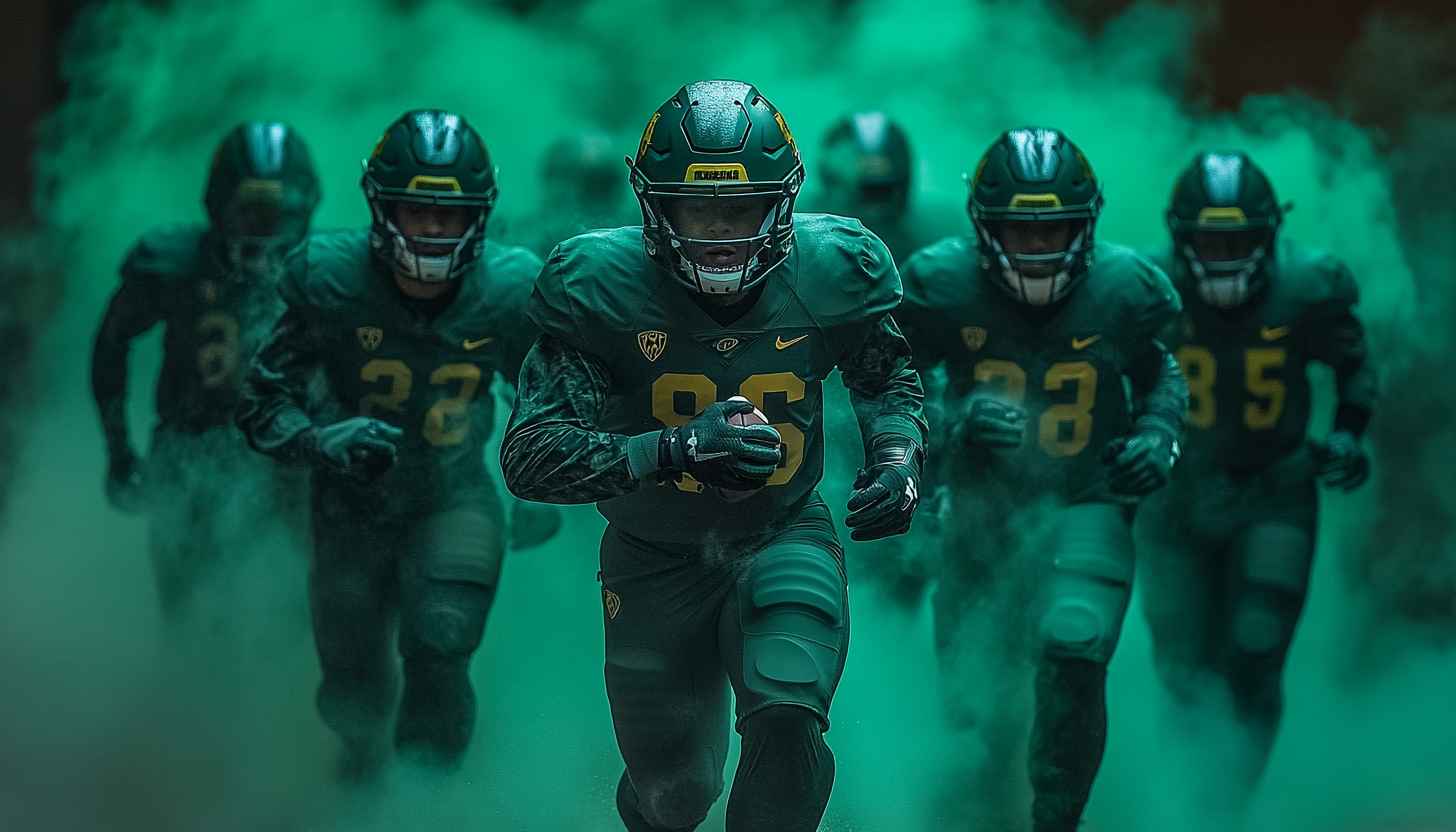 Oregon Ducks Football Team Wallpaper For Laptop & Desktop 4K