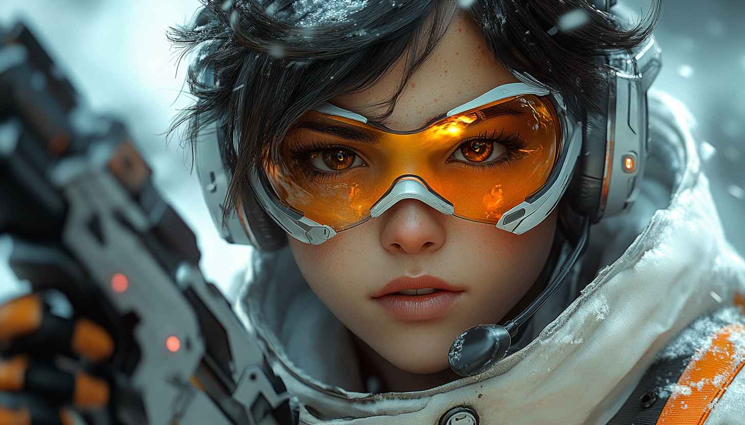 Tracer Overwatch Video Game Character Wallpaper in High Resolution