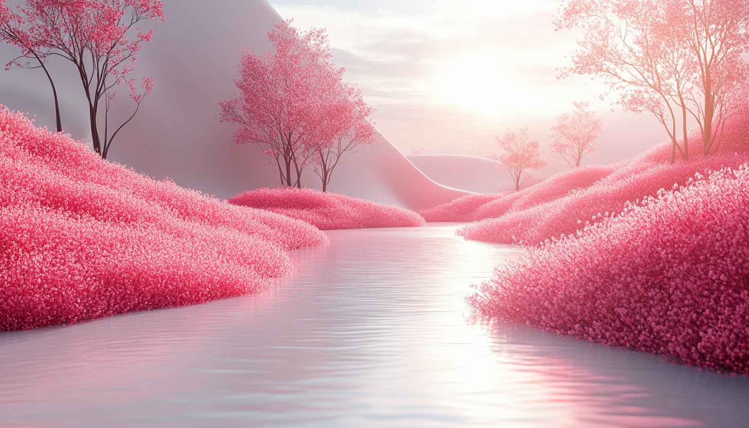 Pink Cherry Blossom Wallpaper, Spring Flower, Nature, Desktop Background