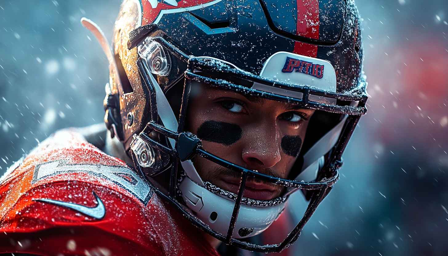 American Football Player Wallpaper, Sport HD Background, Athlete Portrait