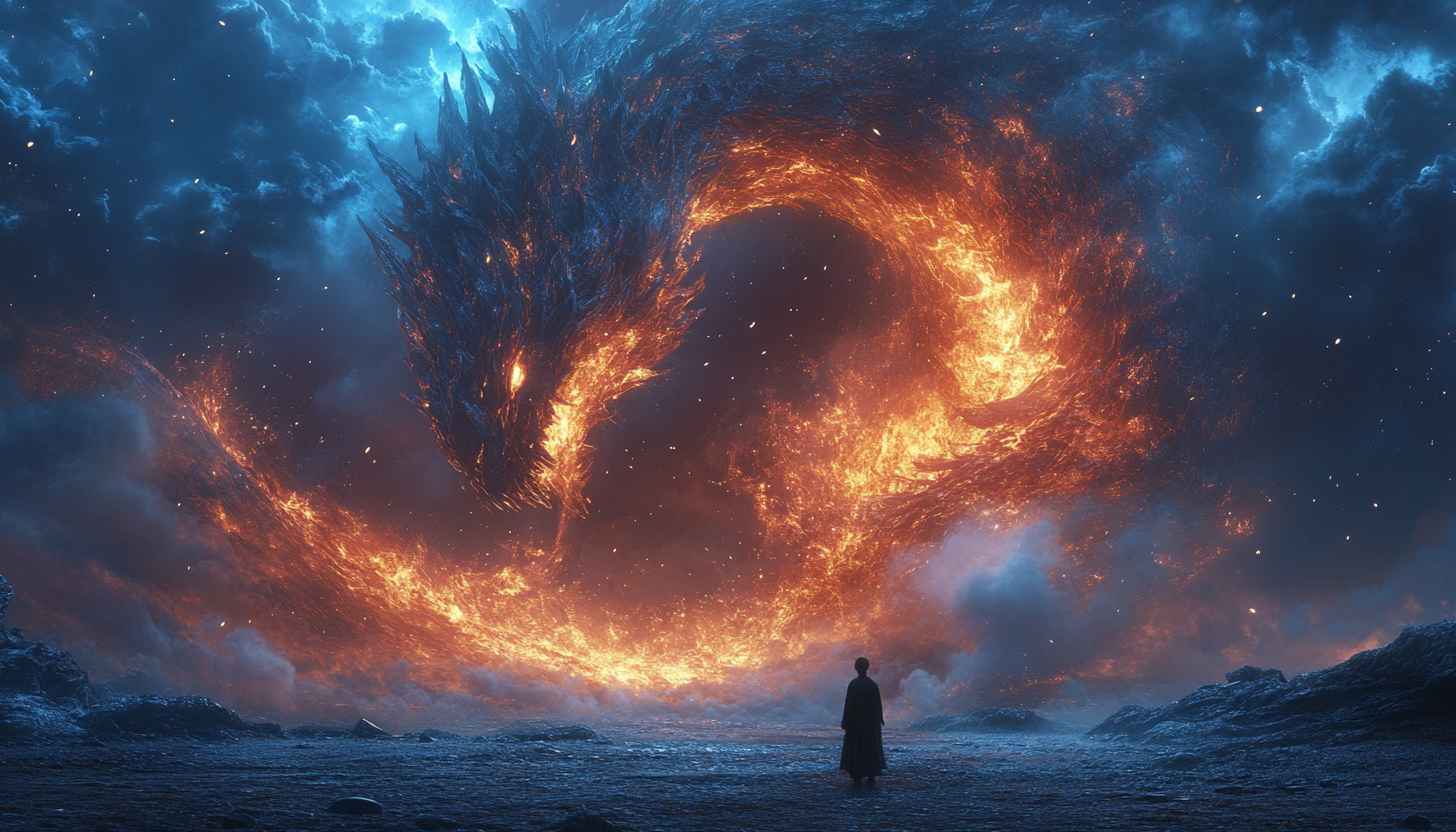 Epic Dragon Fire Fantasy 4k Wallpaper for Desktop, Mobile
