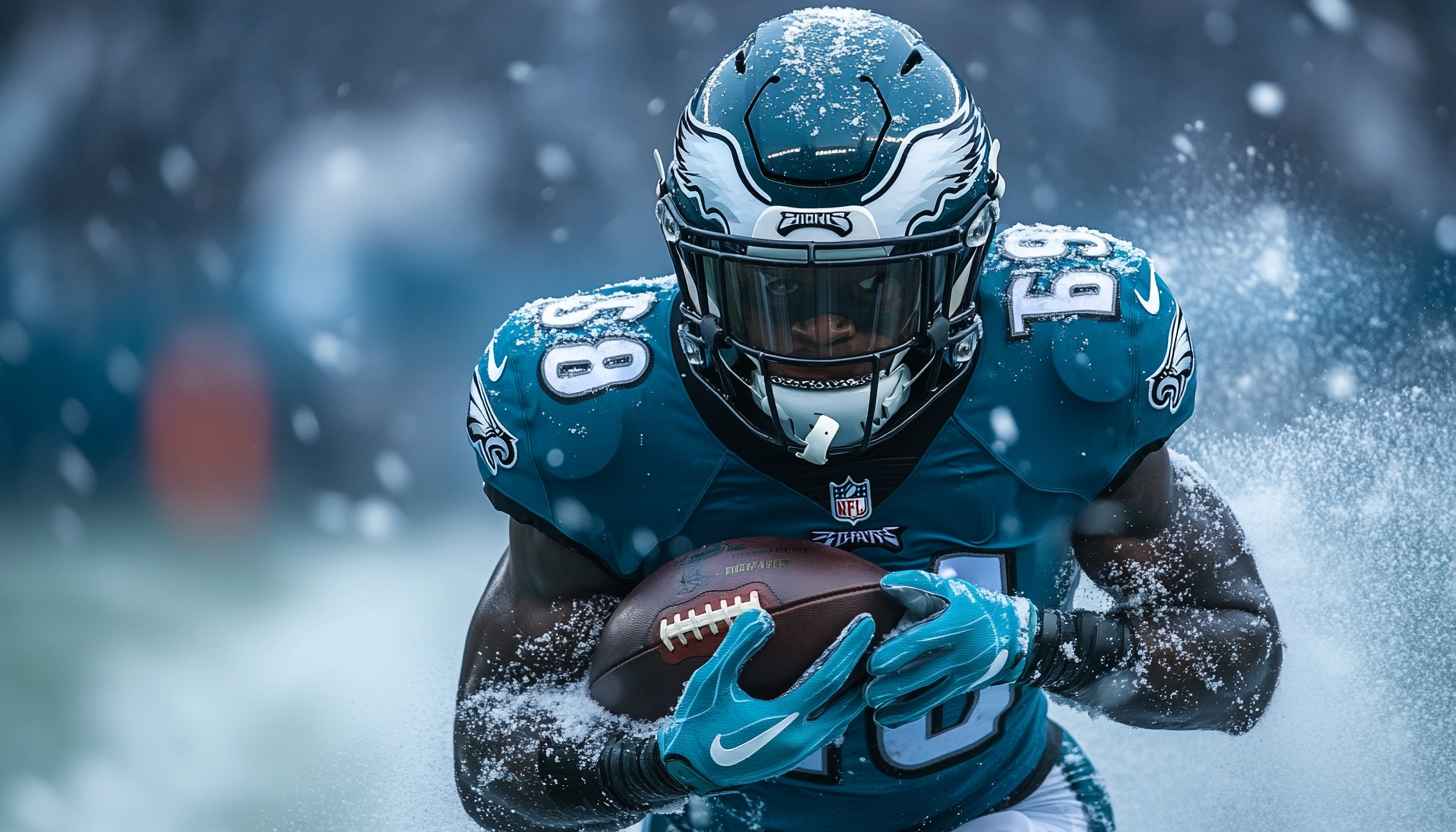 Philadelphia Eagles Football Wallpaper, NFL Athlete Snow Game
