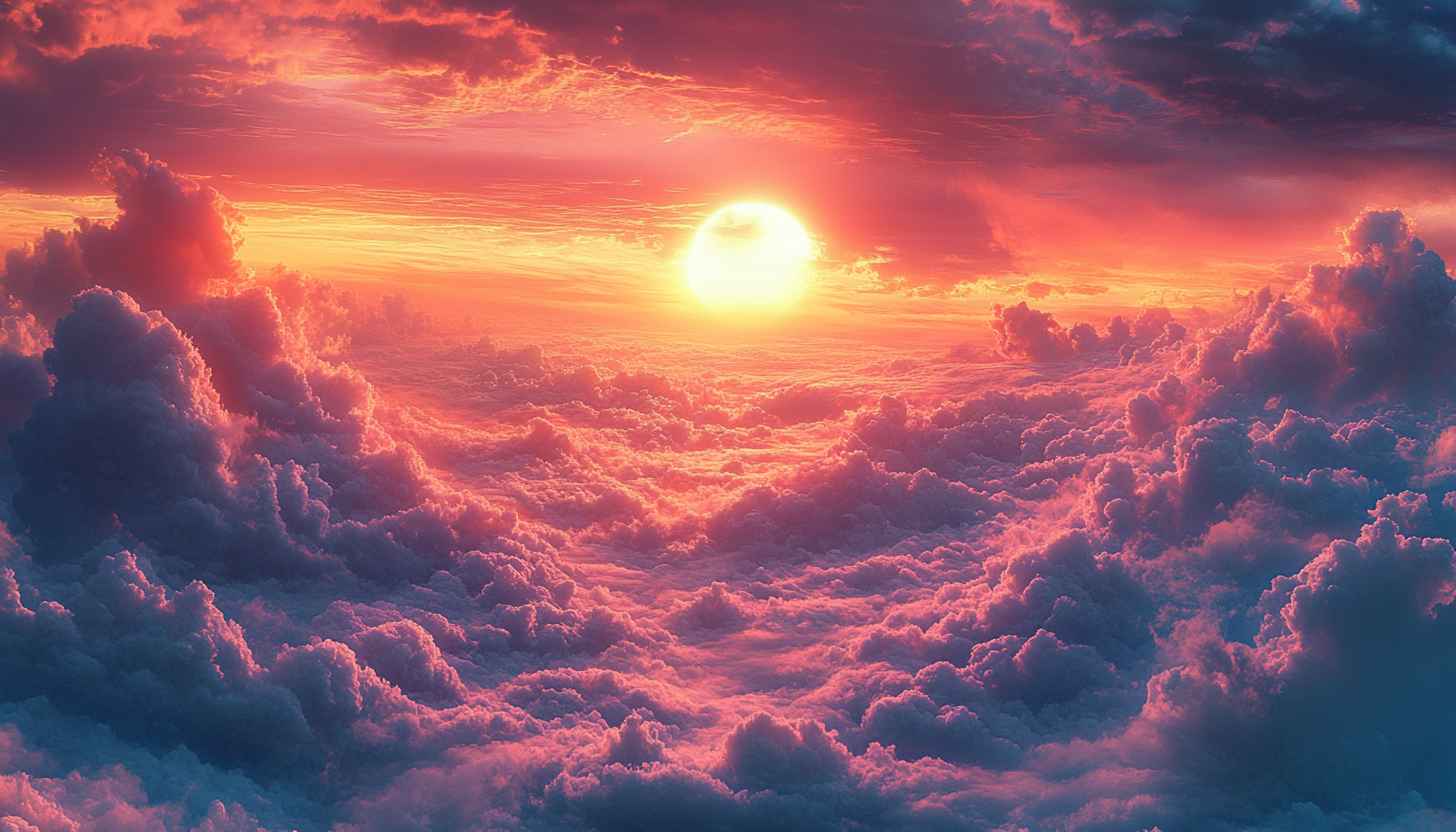 Stunning Sunset Clouds Wallpaper, Sky Wallpaper, Desktop Backgrounds