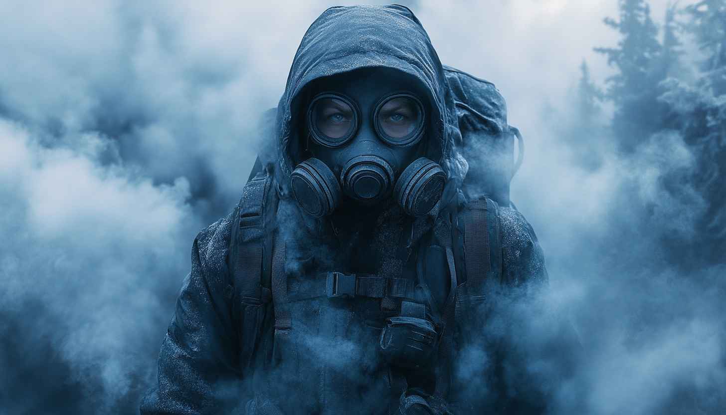 Apocalyptic Gas Mask Wallpaper: Futuristic Wasteland HD 4K