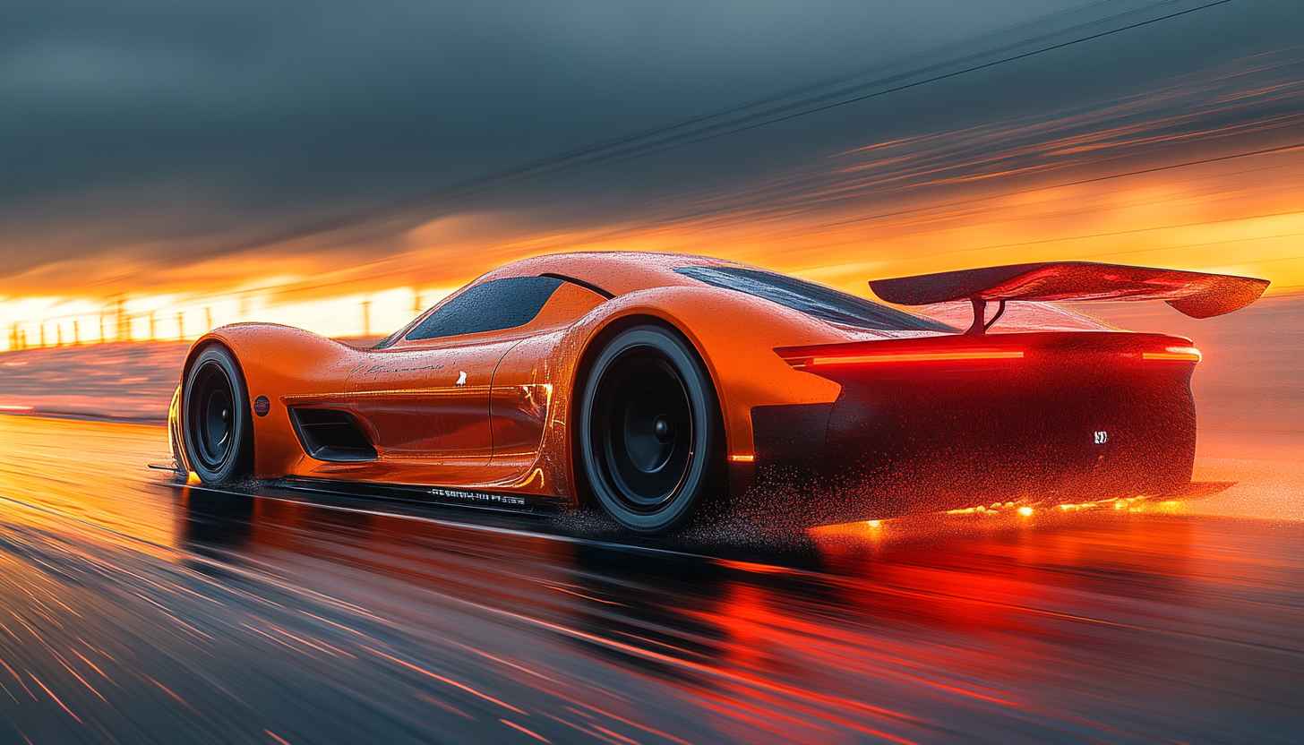Orange Supercar Wallpaper, Race Car Wallpaper, Vehicle Wallpaper, Speed Wallpaper