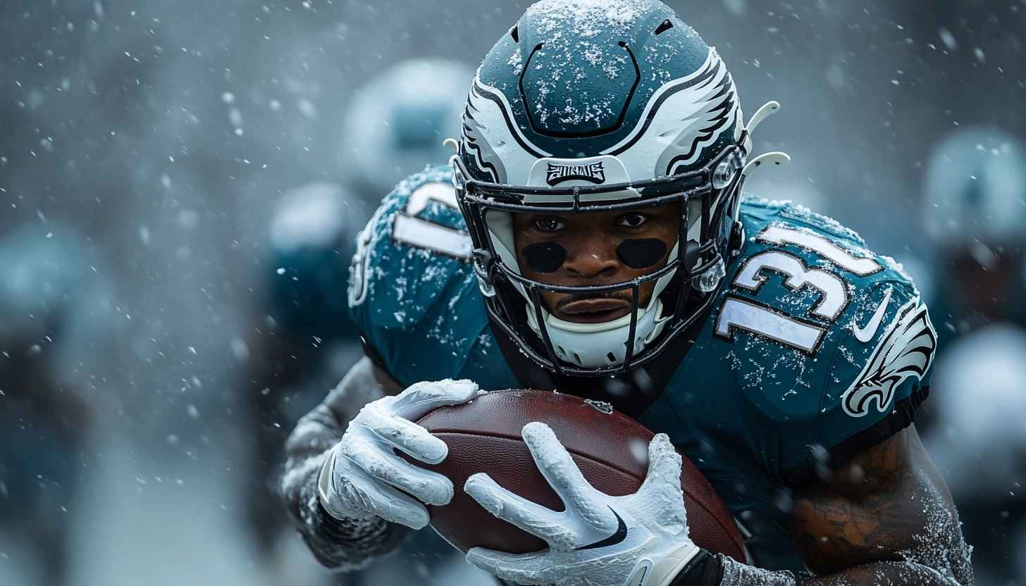 Philadelphia Eagles Football Wallpaper, NFL sports, Winter, 4K