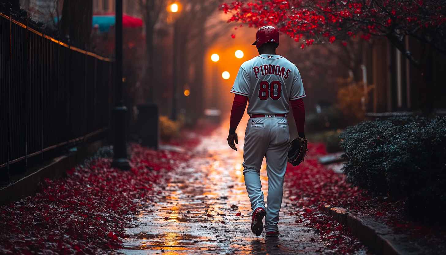 Baseball Player Wallpaper, Sports Athlete, Autumn Scenery, Red Leaves