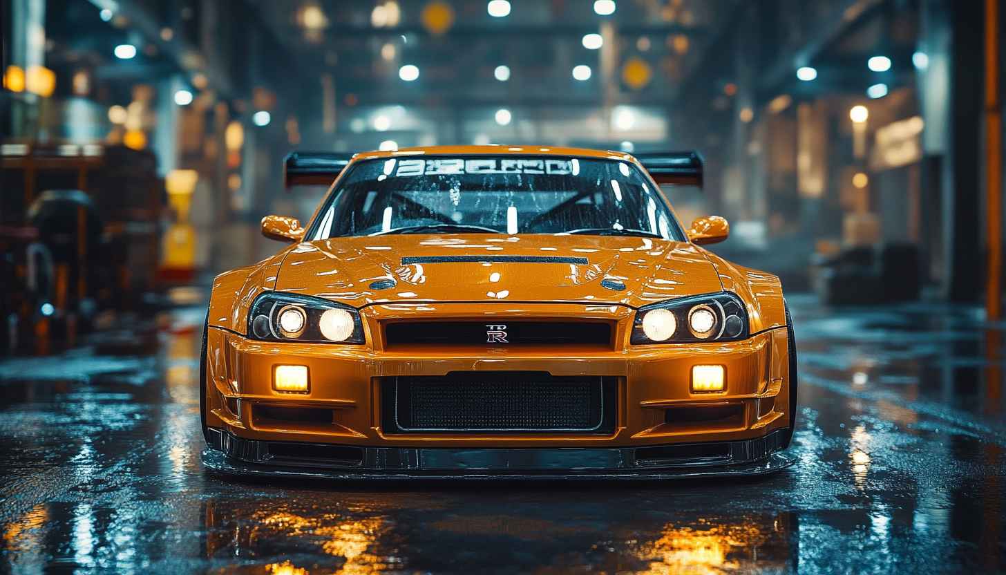 Nissan Skyline GT-R Wallpaper, JDM Cars, Orange Car Wallpaper