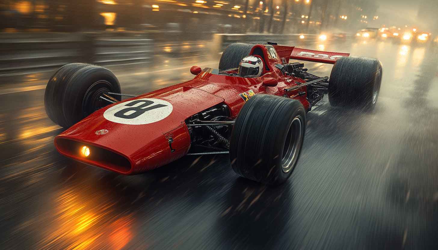 Red Formula One Car Wallpaper - Race Car Aesthetic Background