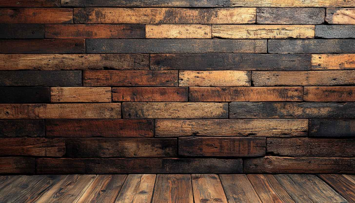 Rustic Wooden Wall Wallpaper: Aged Wood Texture Background 4K