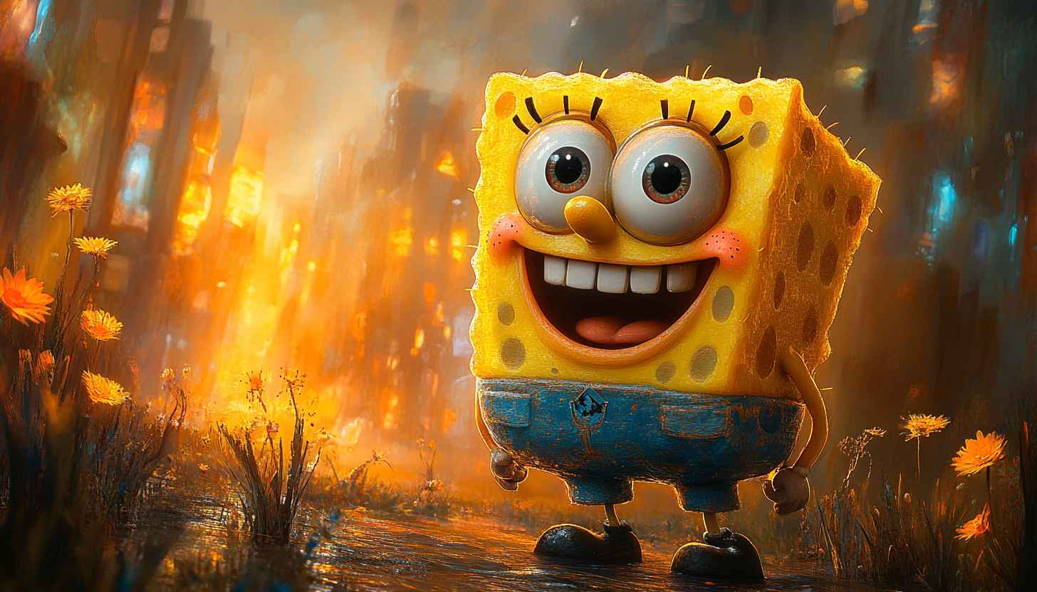 SpongeBob SquarePants Wallpaper, Cartoon Character, 4K Background