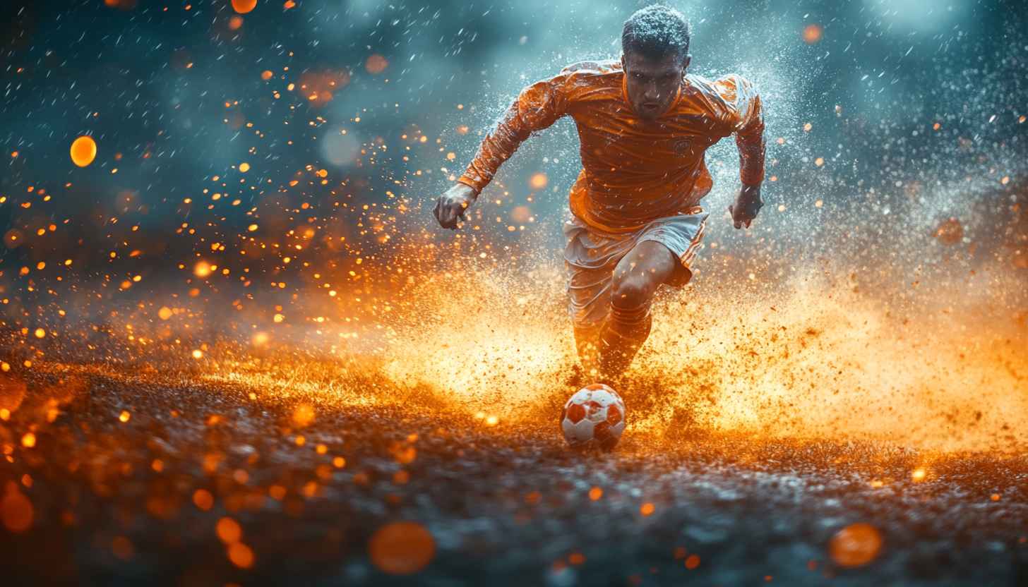 Intense Soccer Match Wallpaper: Action, Sports, Athlete, Competition, Field