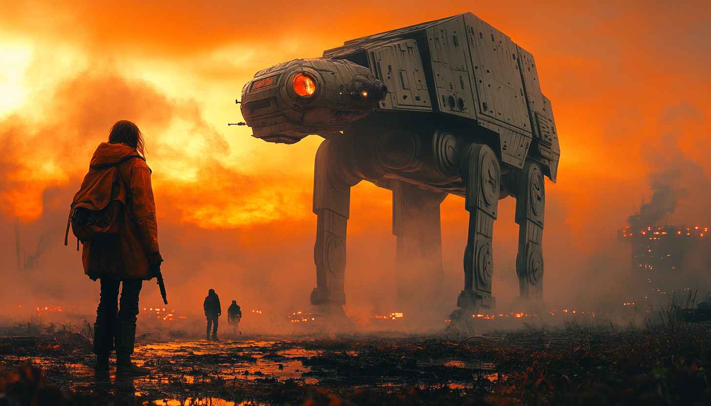Star Wars AT-AT Walker Landscape Wallpaper for Desktop and Mobile