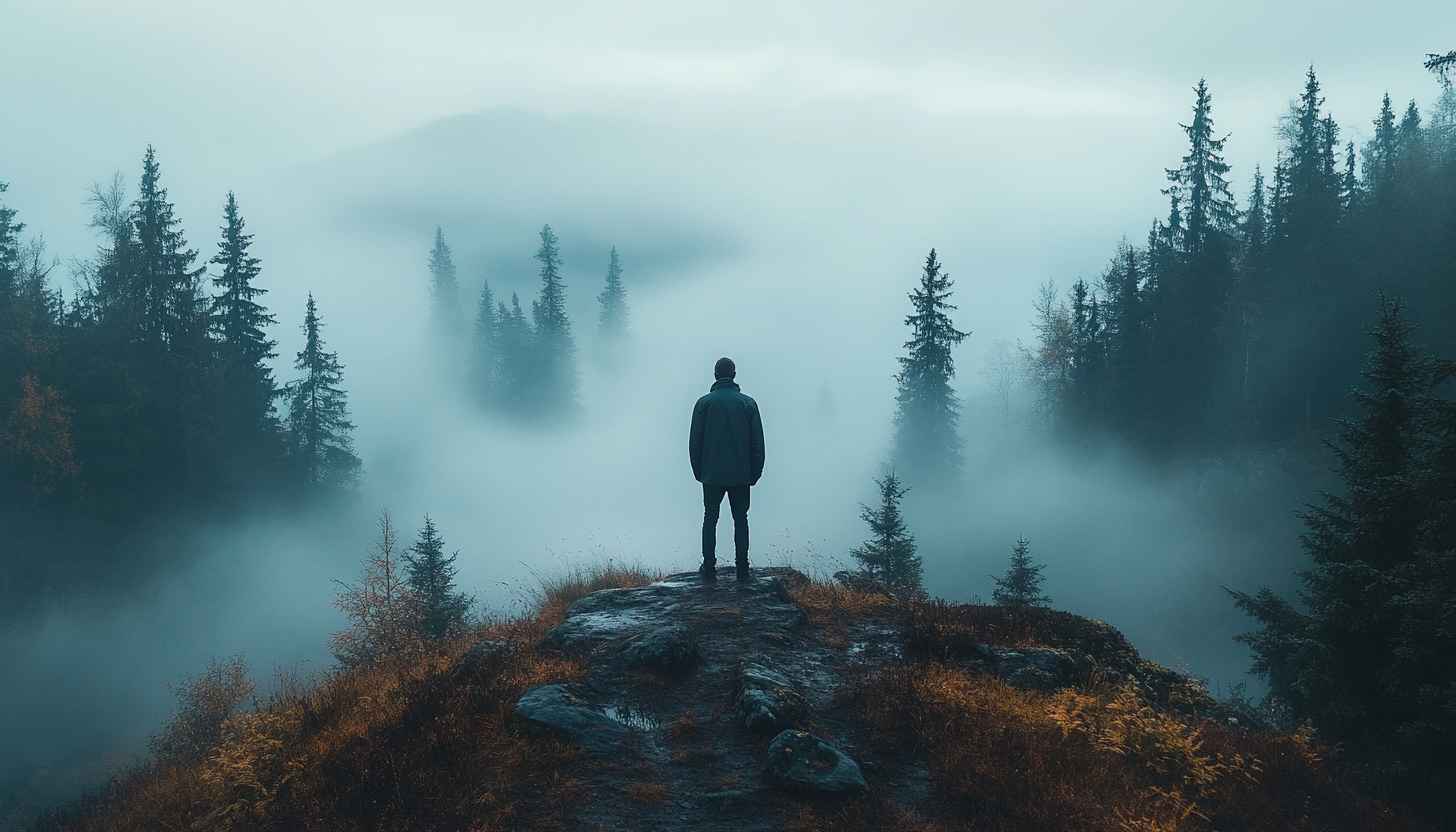 Misty Mountain Scenery Wallpaper: Forest, Nature, Landscape, 4k