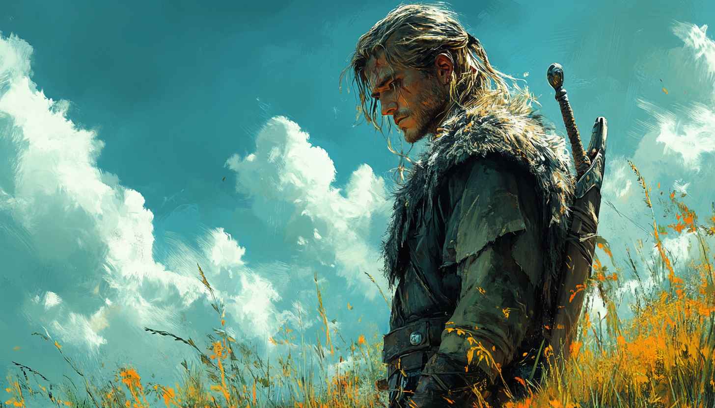 Geralt of Rivia Wallpaper, The Witcher Art Wallpaper, Fantasy Wallpaper