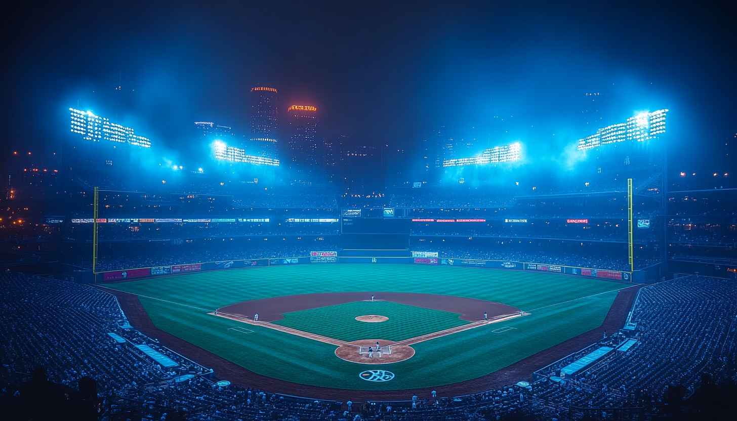 Baseball Stadium Wallpaper, Night Scene, Sports Wallpaper, Arena View