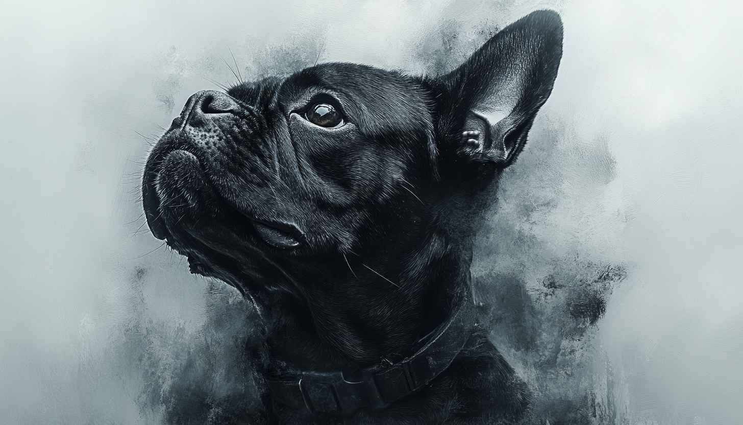 Elegant Black Dog Wallpaper: Pet Portrait for Desktop, Laptop