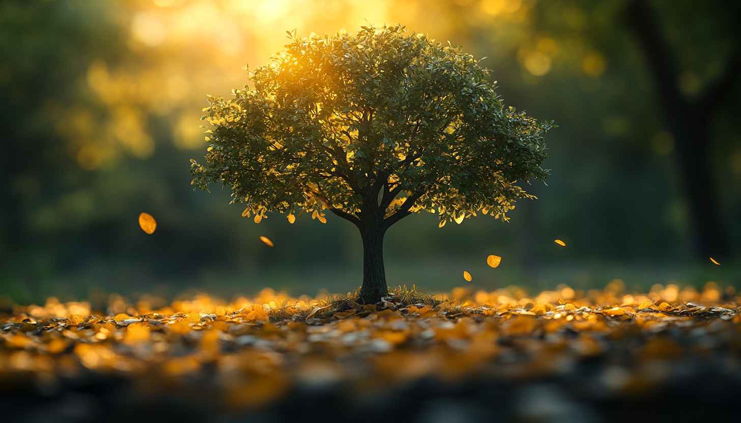 Autumn Tree Wallpaper: Nature Landscape 4k Desktop Backgrounds