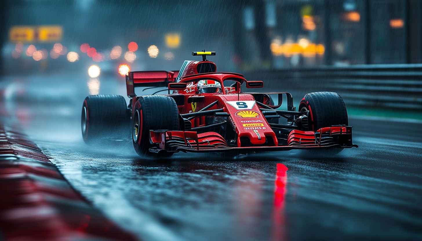 Red Ferrari Formula 1 Car Wallpaper for Desktop & Mobile