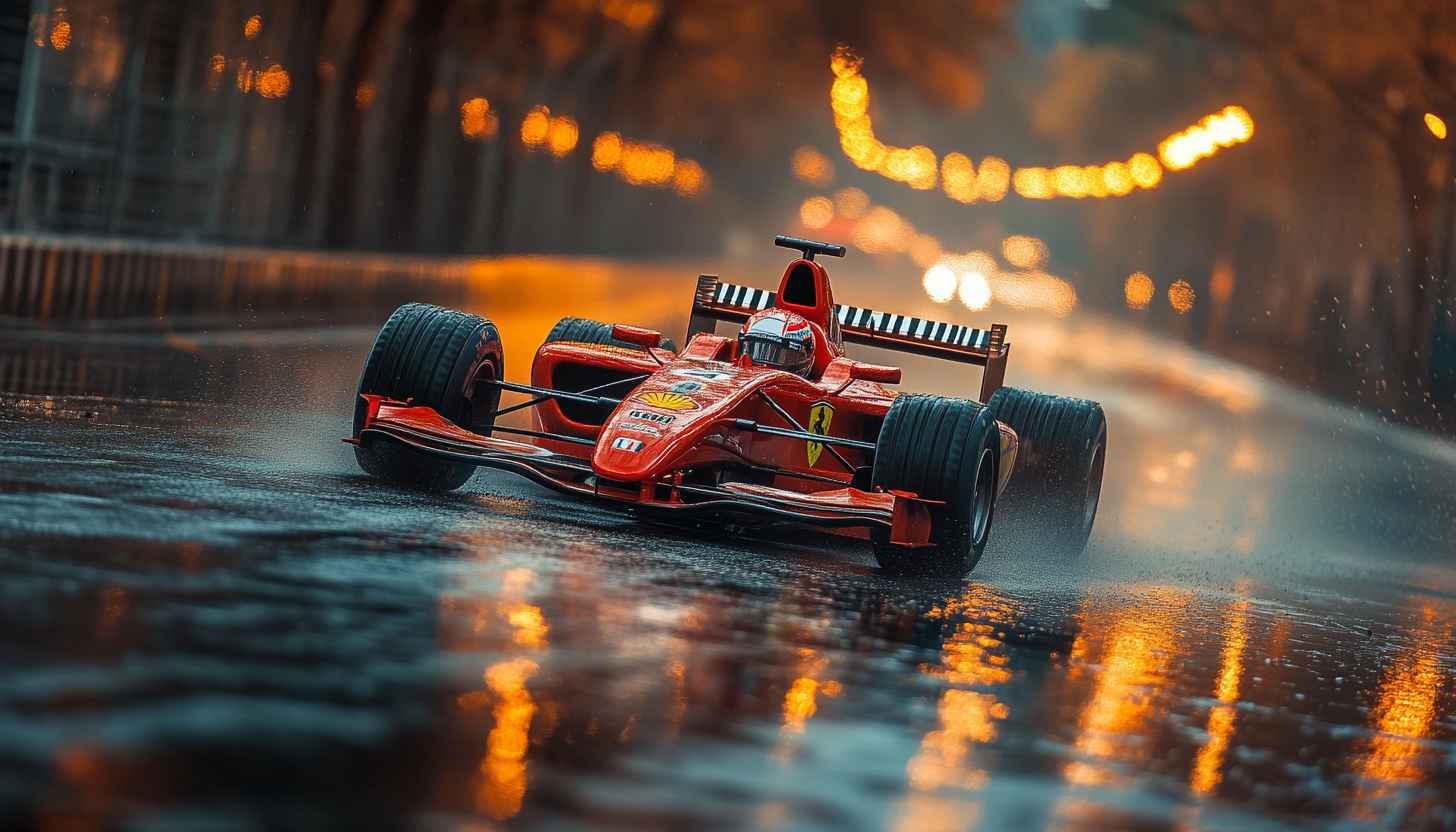 Red Ferrari Formula 1 Car Racing Wallpaper, 4K 