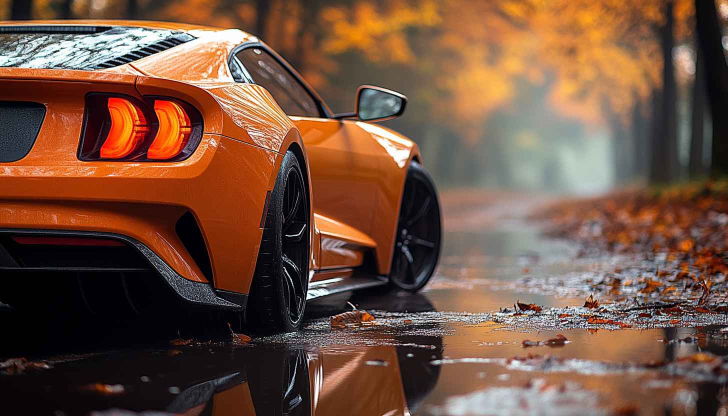Orange Car Wallpaper: Automotive, Vehicle, Performance Car, Luxury car
