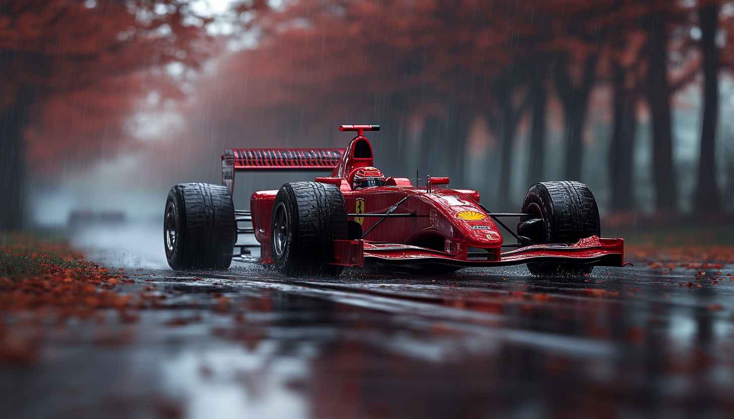 Red Formula Car Wallpaper, Racing Car Wallpaper, 4K Car Wallpaper