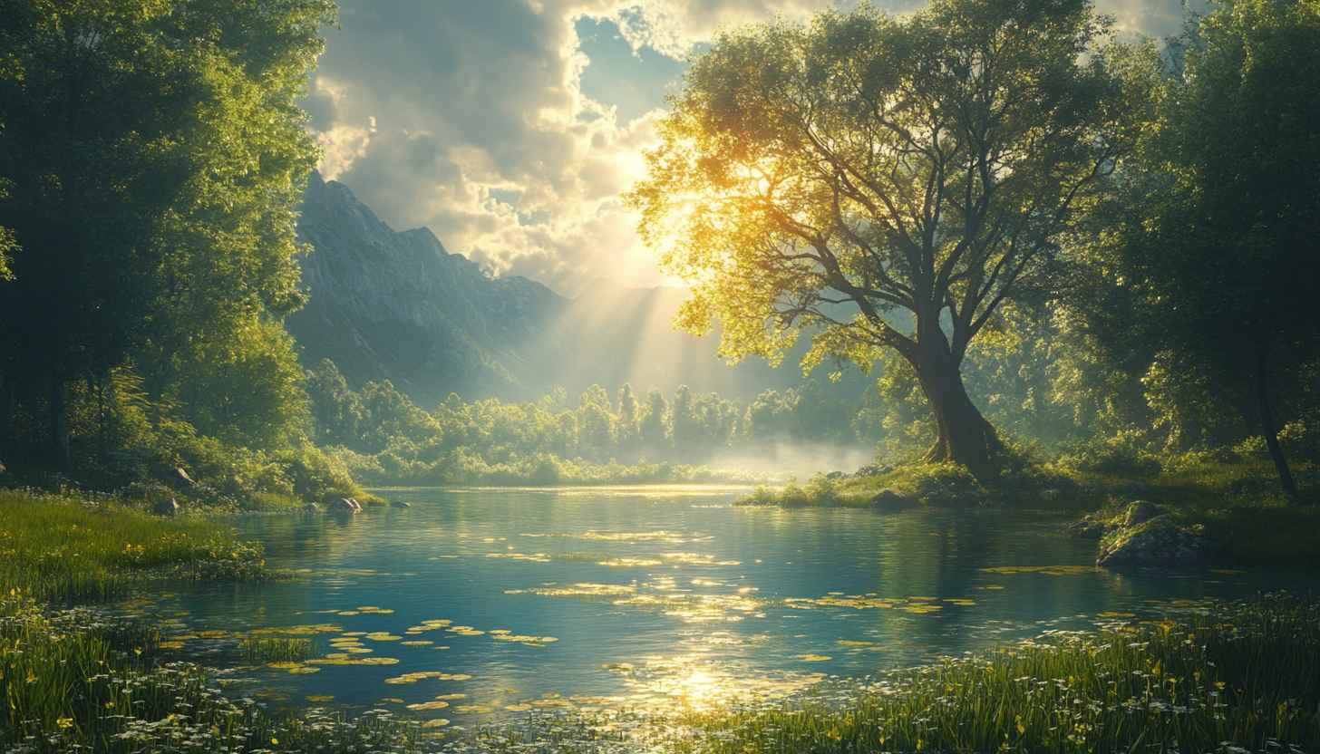 Lake Landscape Wallpaper, Nature Scenery, Serene Lake, HD Wallpaper