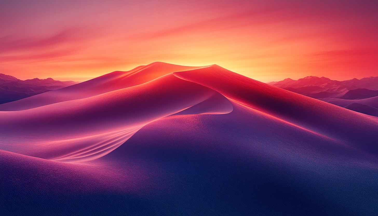 Sunset Sand Dunes Wallpaper: Landscape, Aesthetic, 4K, Desktop Backgrounds