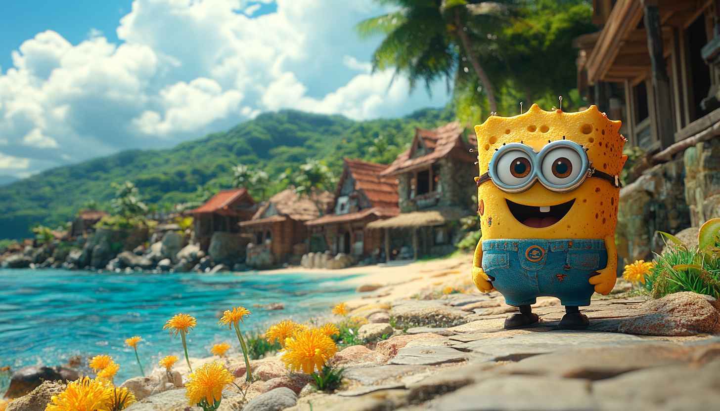 SpongeBob Minion Wallpaper, 4K Aesthetic Desktop Backgrounds