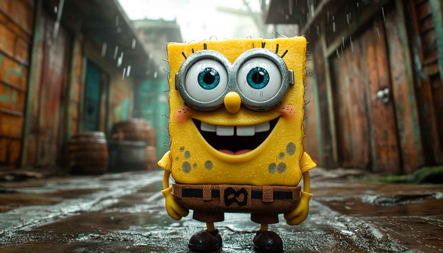 Spongebob Minion Hybrid Fan Art Wallpaper for Desktop
